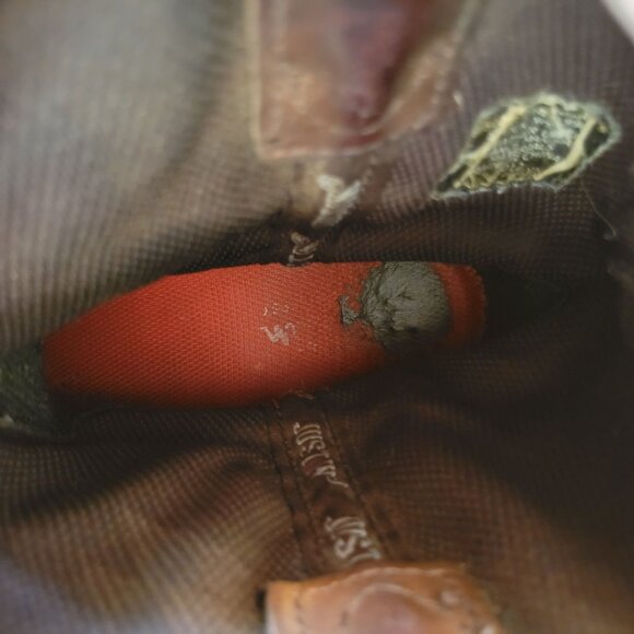 Justin Western Boots 7.5B Leather Brown Pink Stitching GYPSY Western Cowboy - Picture 7 of 9